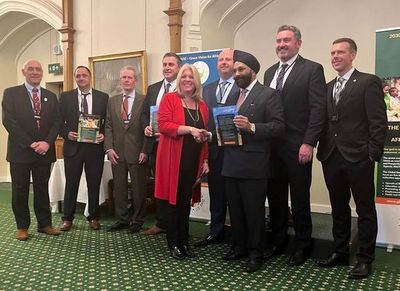 Global Recycling Day industry representatives at an event held at the House of Commons, London