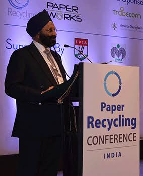 Ranjit S. Baxi speaking at the Paper Recycling Conference